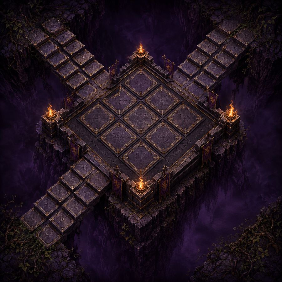 Three player board layout